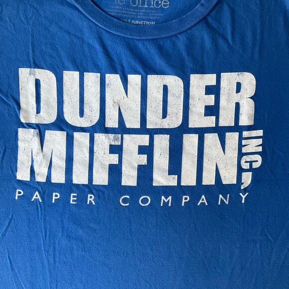 The Office Men’s Short Sleeve T-shirt size M, Blue, Dunder Mifflin Paper Company - Picture 5 of 7